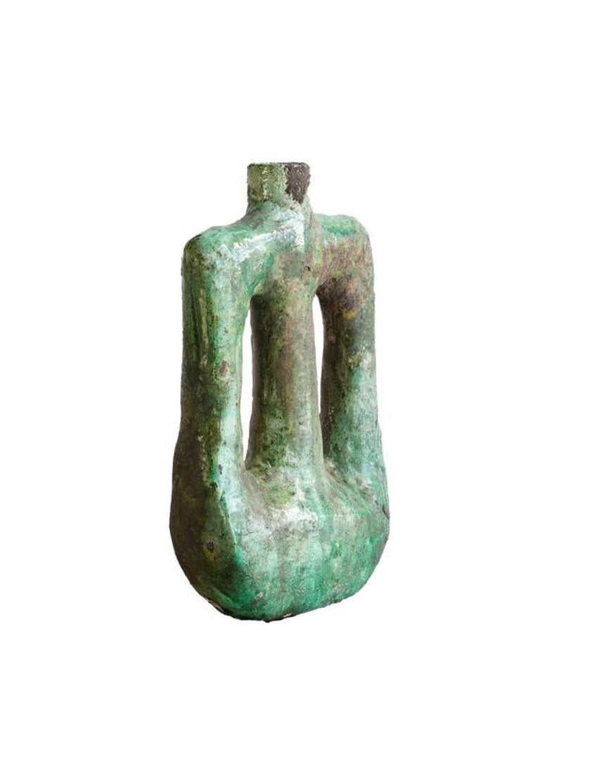 Tamegroute Green Vintage Sculpture - Sculptures - Hello Norden