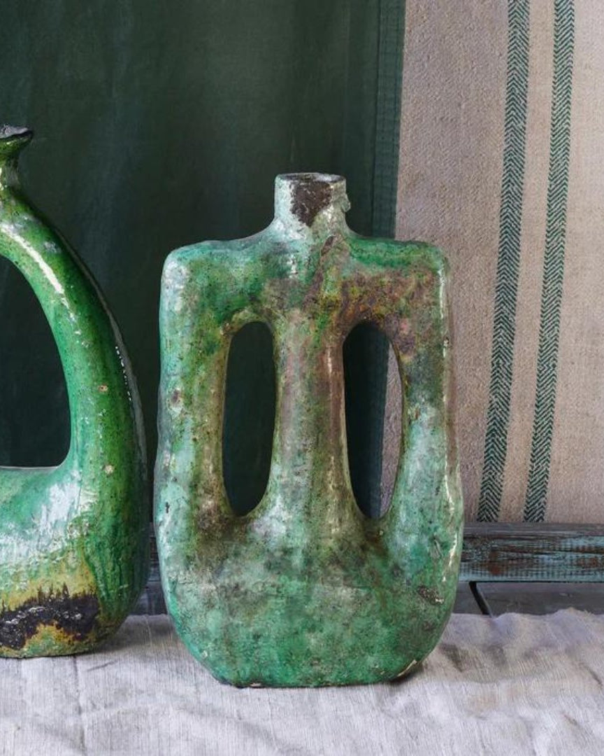 Tamegroute Green Vintage Sculpture - Sculptures - Hello Norden