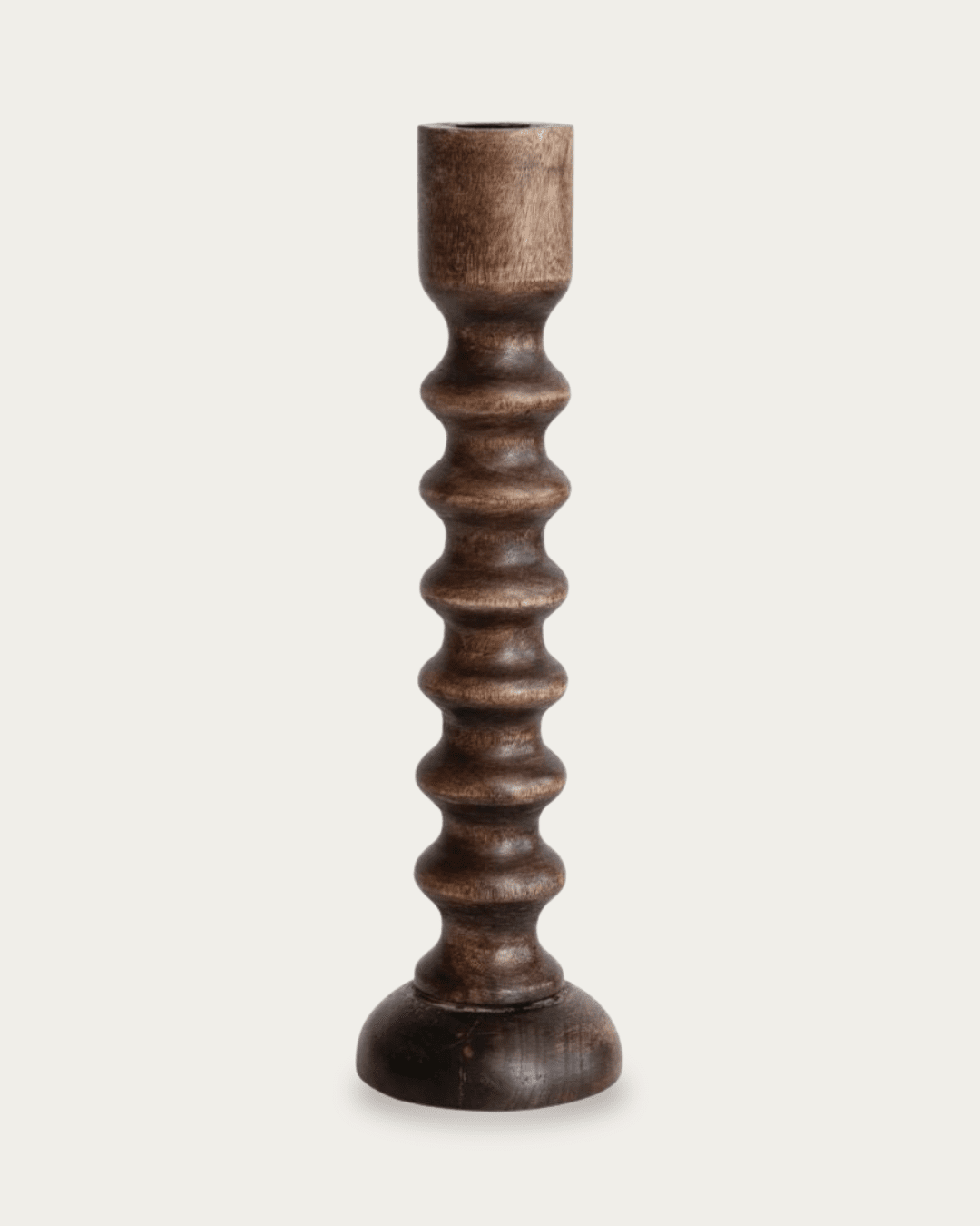 Wooden Taper Candle Holder Walnut Finish - Candle Holders - Hello Norden