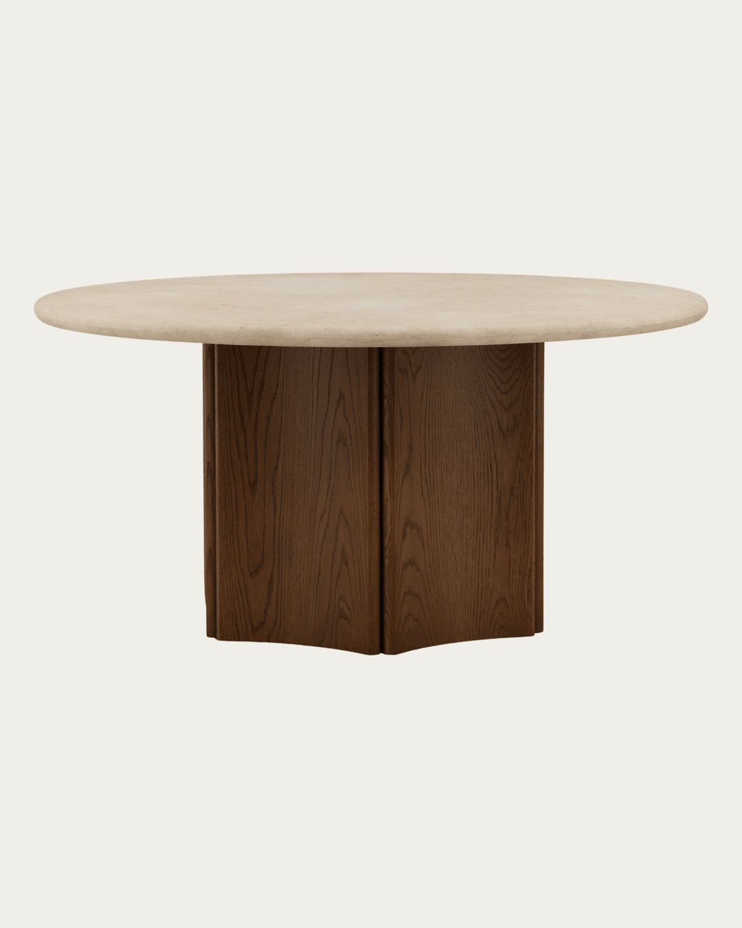 dining room furniture modern mountain oak wood dining table Hello Norden - Torvald Round Dining Table, detail view
