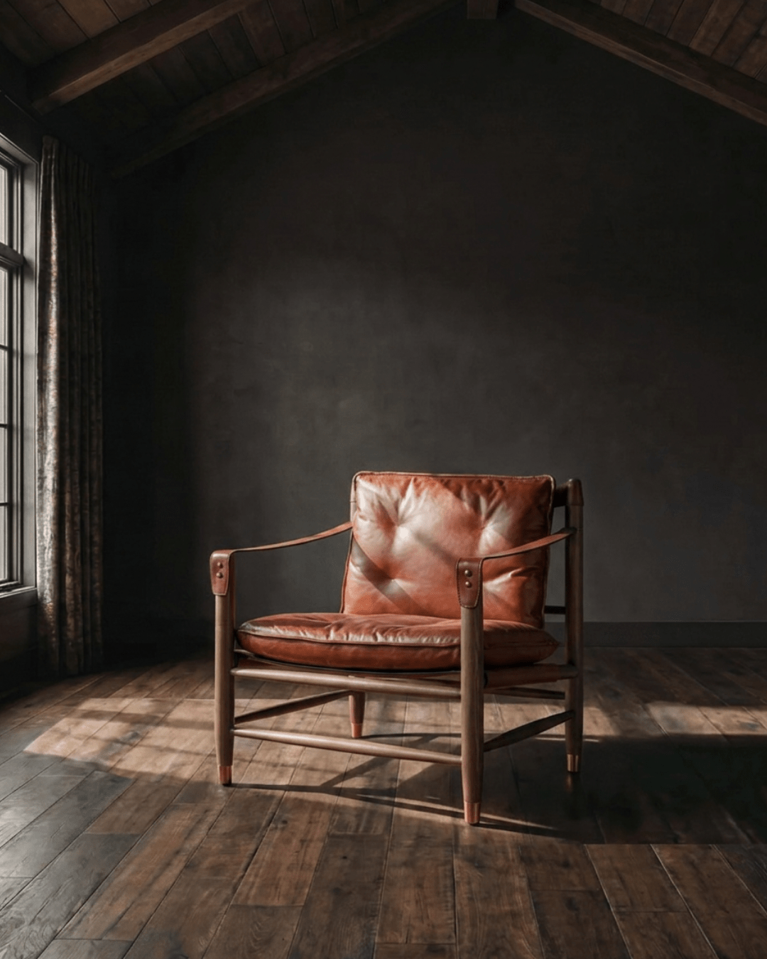 Njala Leather Lounge Chair - Lounge Chairs - Hello Norden