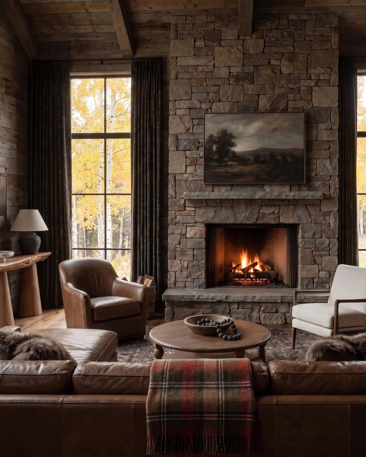 Signe Swivel Chair detail — Graywolf Ridge Modern Rustic Living Room | Hello Norden