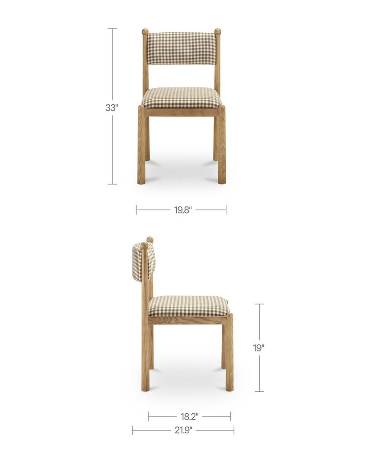 dining room furniture modern mountain upholstery: 92% polyester 6% rayon 2% linen dining chair Hello Norden - Sivert Dining Chair, dimensions