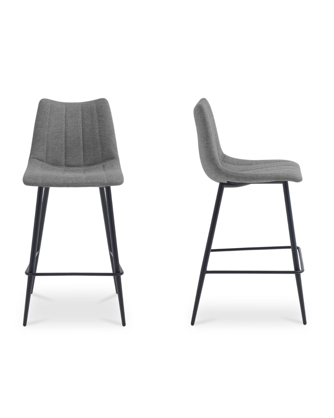 Valdemar Fabric Bar Chairs (Set of 2) - Bar Stools - Hello Norden