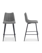 Valdemar Fabric Bar Chairs (Set of 2) - Bar Stools - Hello Norden