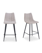 Valdemar Fabric Bar Chairs (Set of 2) - Bar Stools - Hello Norden