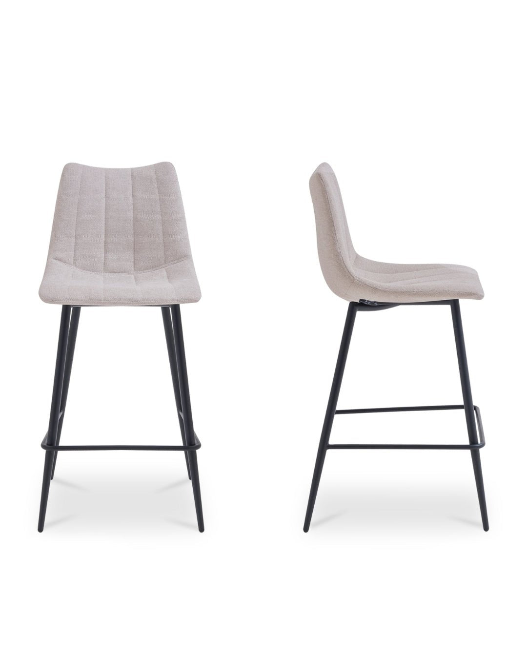 Valdemar Fabric Bar Chairs (Set of 2) - Bar Stools - Hello Norden