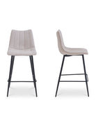 Valdemar Fabric Bar Chairs (Set of 2) - Bar Stools - Hello Norden