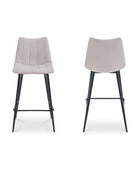 Valdemar Fabric Bar Chairs (Set of 2) - Bar Stools - Hello Norden