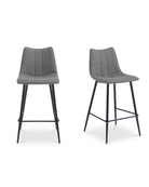 Valdemar Fabric Bar Chairs (Set of 2) - Bar Stools - Hello Norden