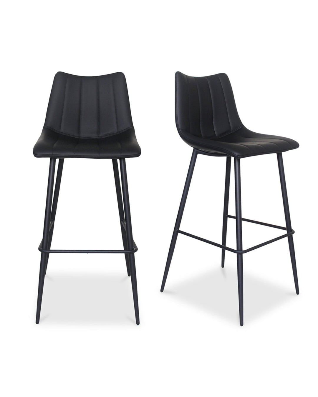 Valdemar Faux Leather Bar Chairs (Set of 2) - Bar Stools - Hello Norden