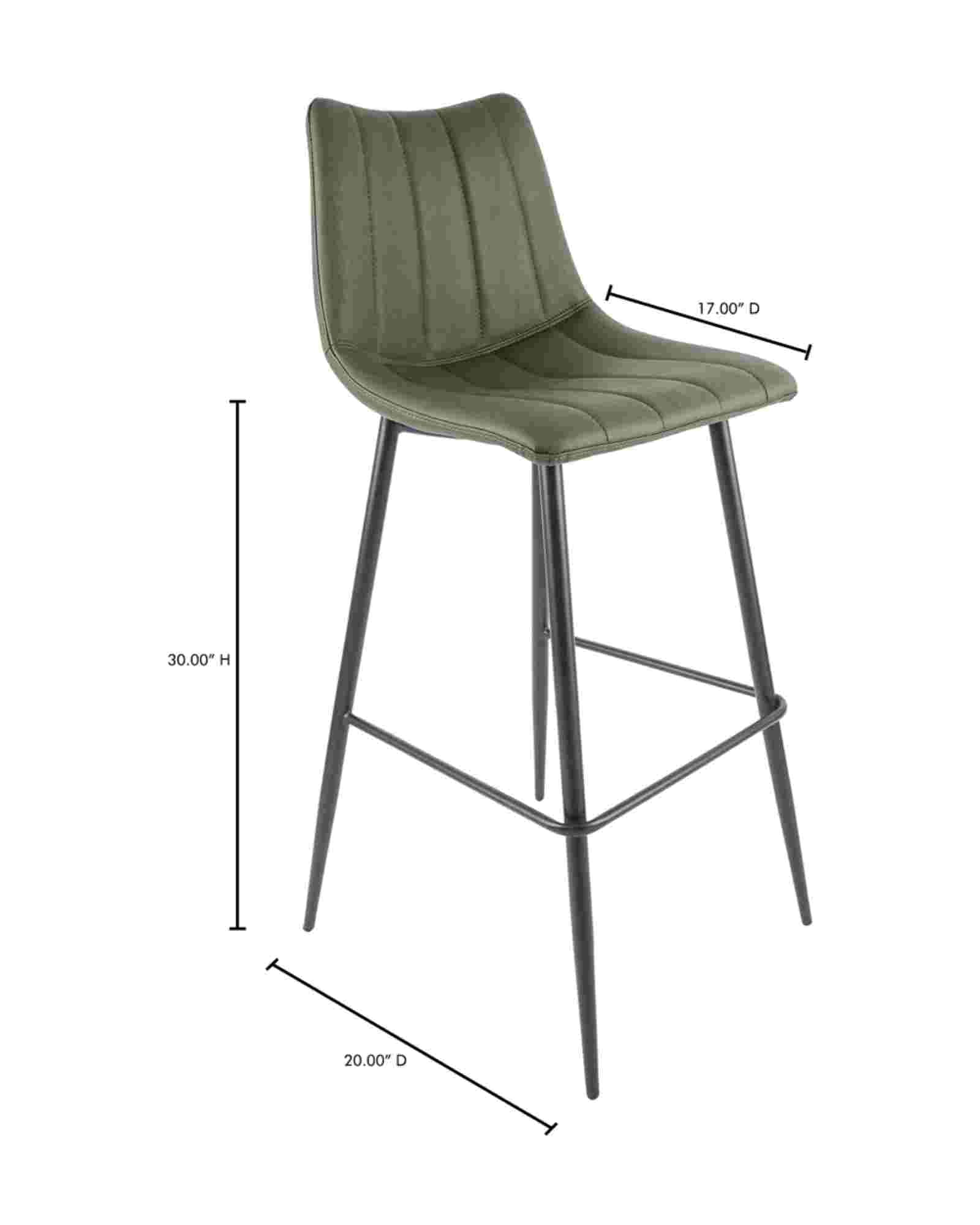 Valdemar Leather Bar Chairs (Set of 2) - Bar Stools - Hello Norden