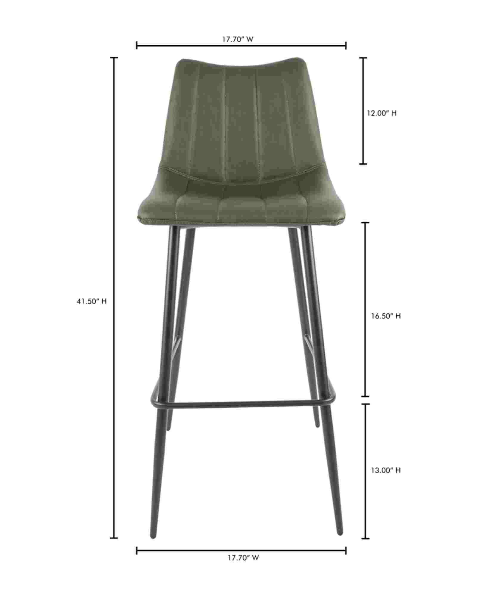 Valdemar Leather Bar Chairs (Set of 2) - Bar Stools - Hello Norden