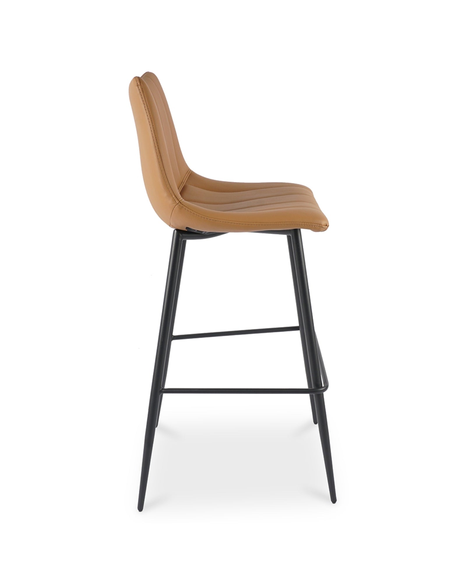Valdemar Leather Bar Chairs (Set of 2) - Bar Stools - Hello Norden