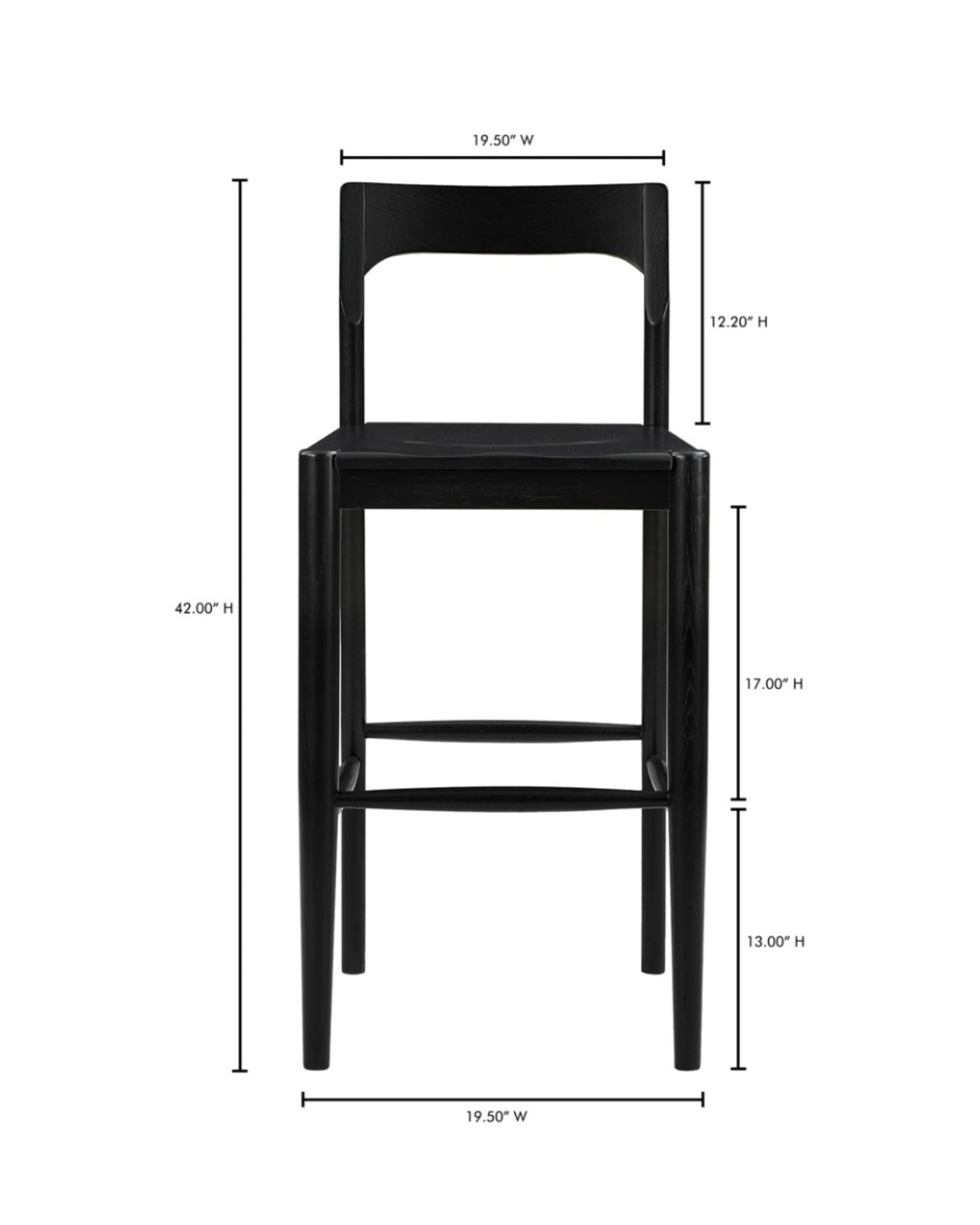 Villads Oak Bar Chair - Bar Stools - Hello Norden