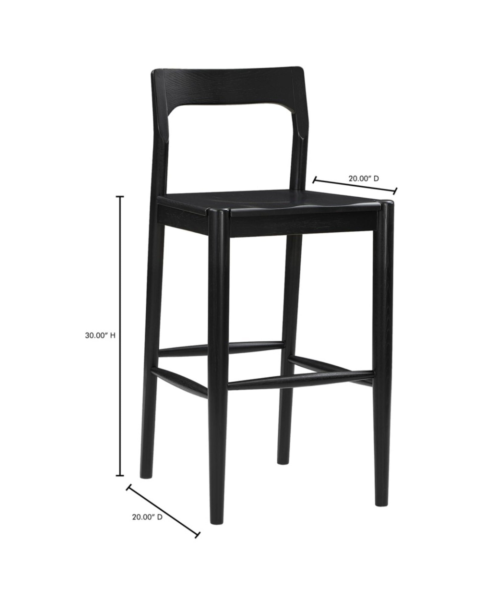 Villads Oak Bar Chair - Bar Stools - Hello Norden