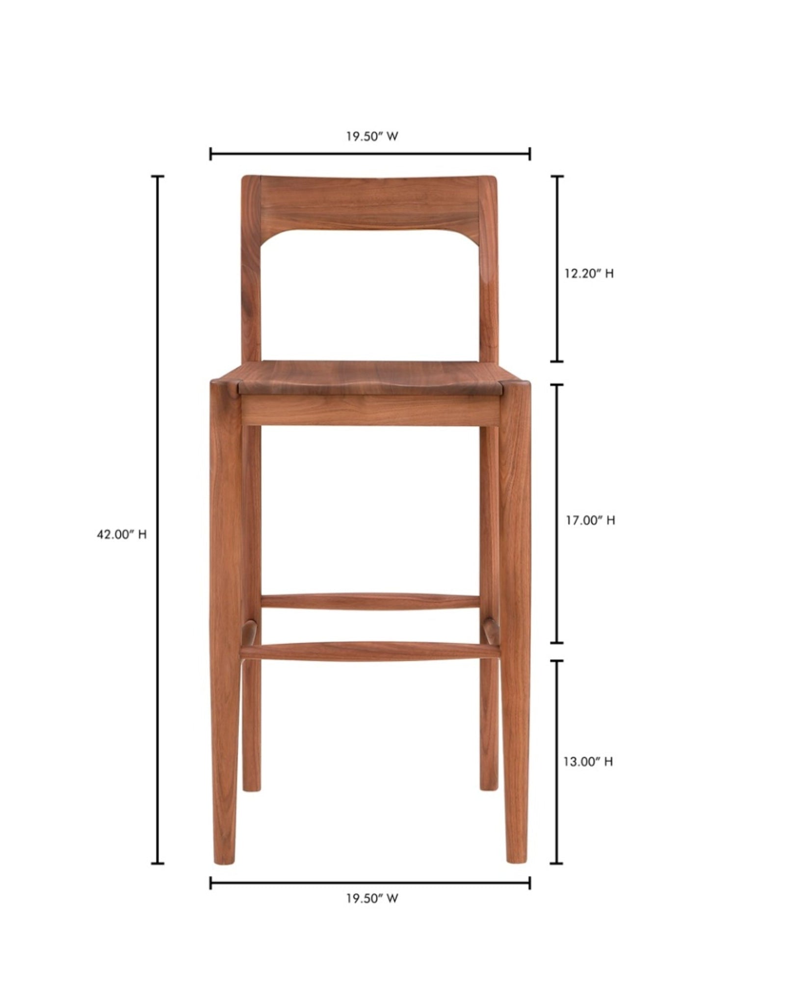 Villads Walnut Bar Chair - Bar Stools - Hello Norden