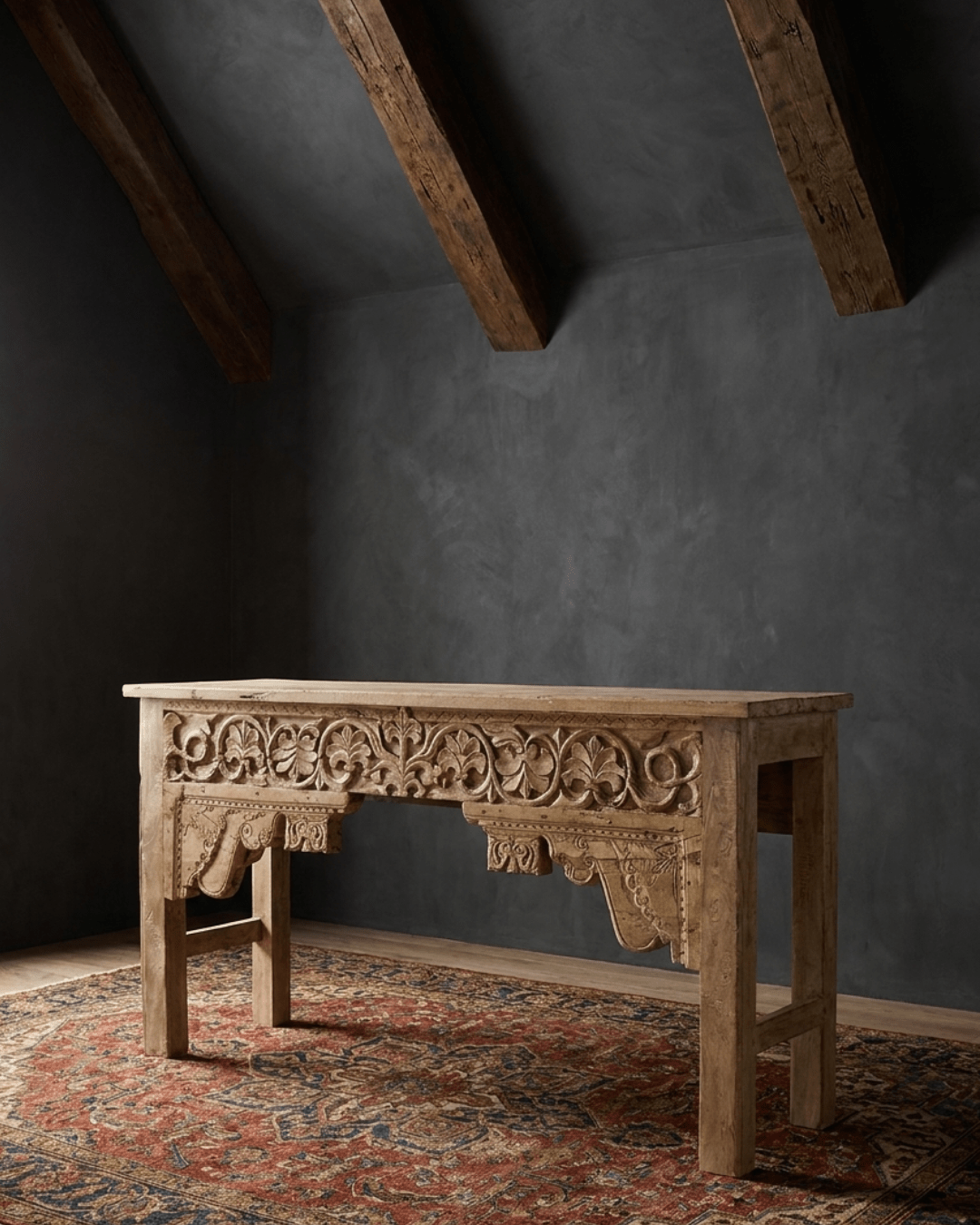 Linden Architectural Salvage Console Table - Reclaimed Wood Furniture - Hello Norden