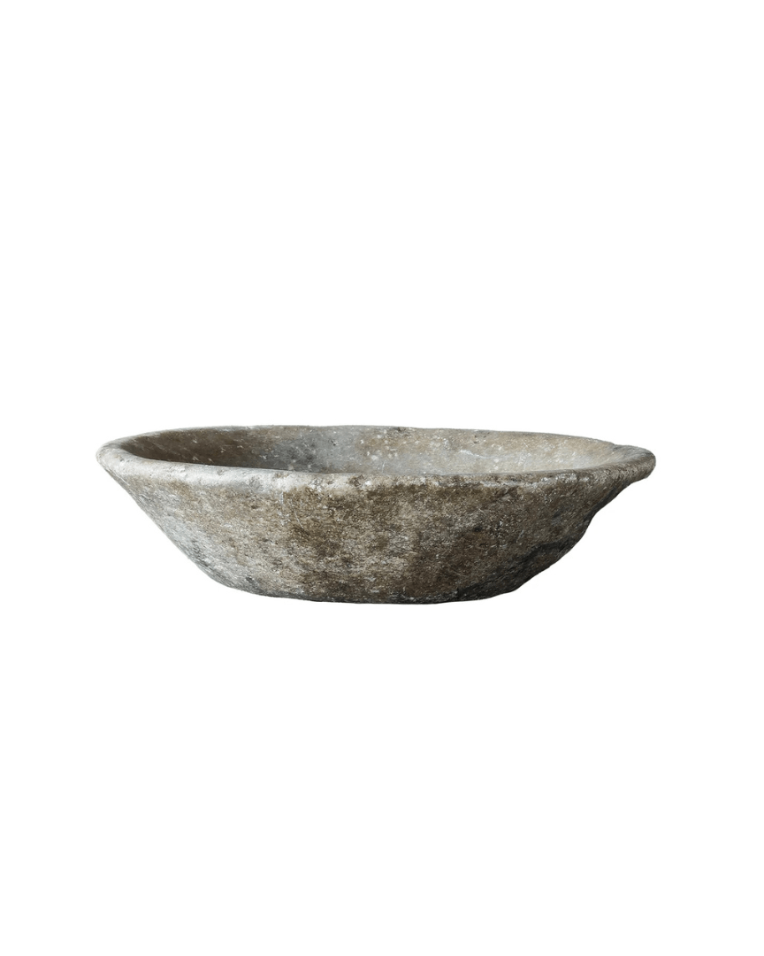 Vintage Marble Shallow Bowl - Plates - Hello Norden