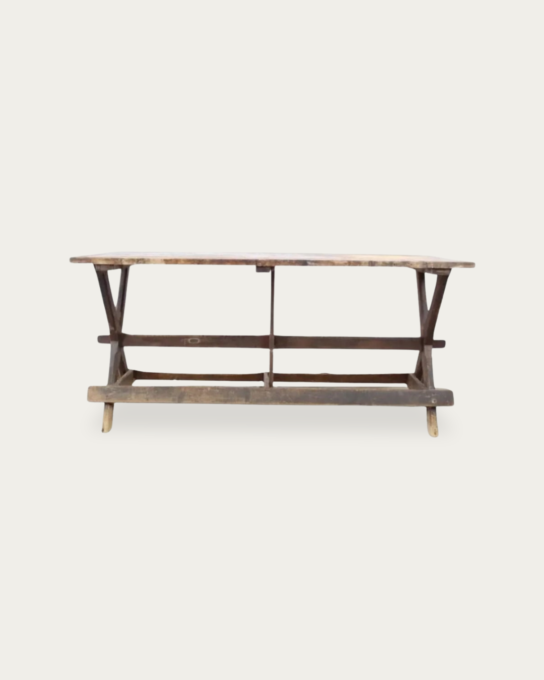 Antique Trestle Table - Counter Height - Vintage Furniture - Hello Norden