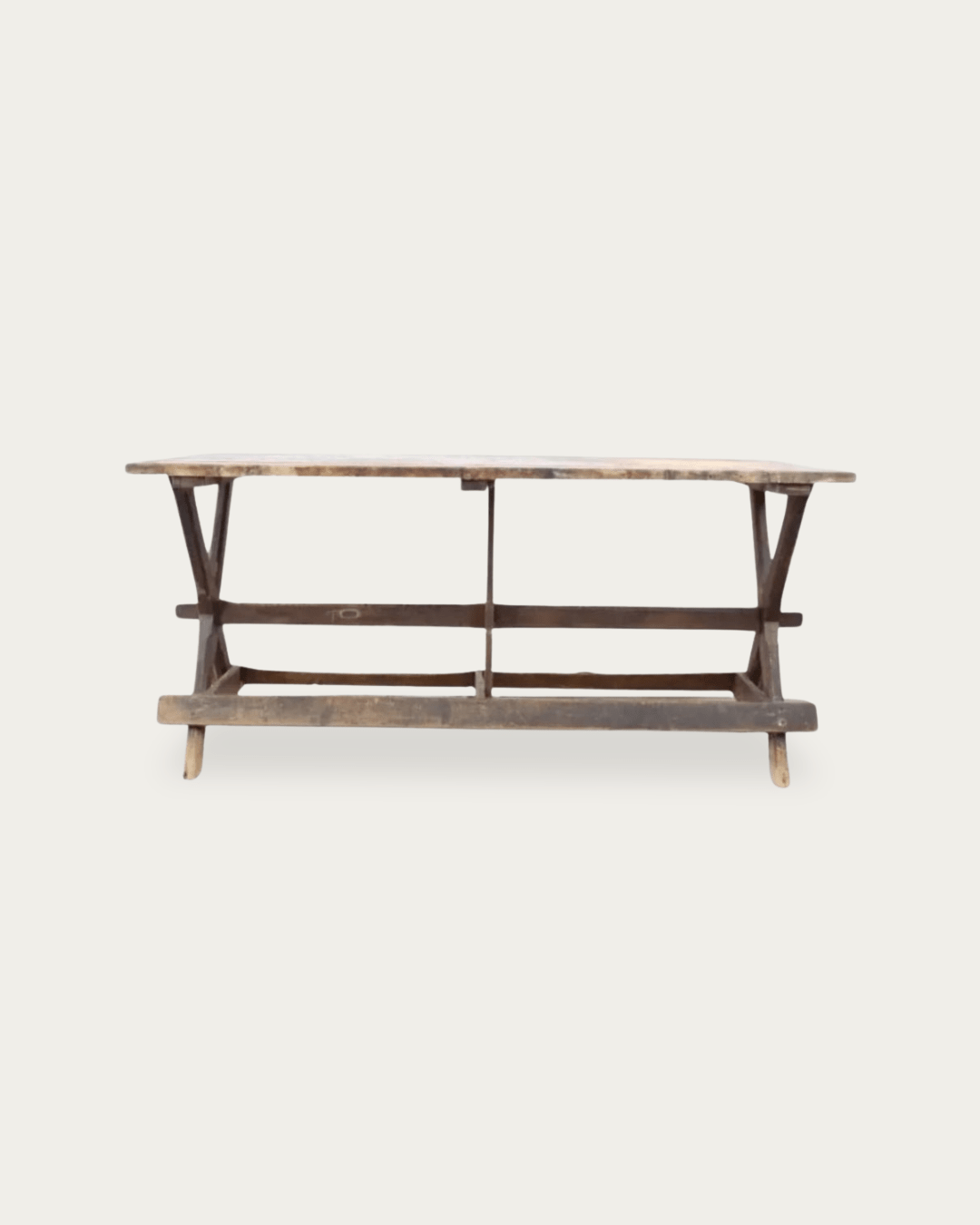 Antique Trestle Table - Counter Height - Vintage Furniture - Hello Norden
