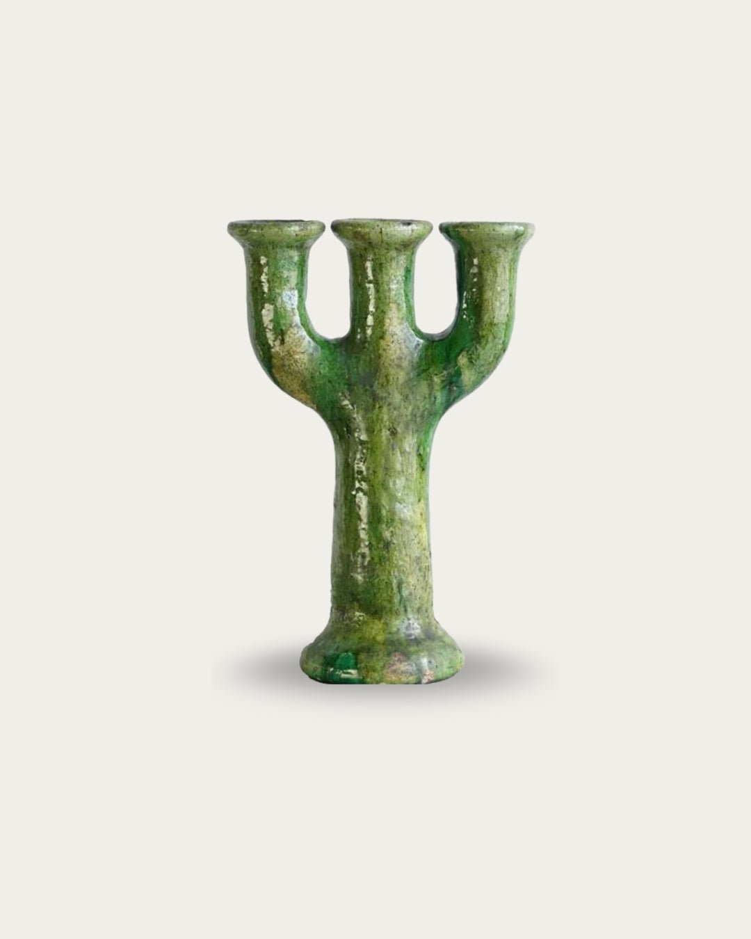 Vintage Tamegroute Candlestick Holder - Candle Holders - Hello Norden