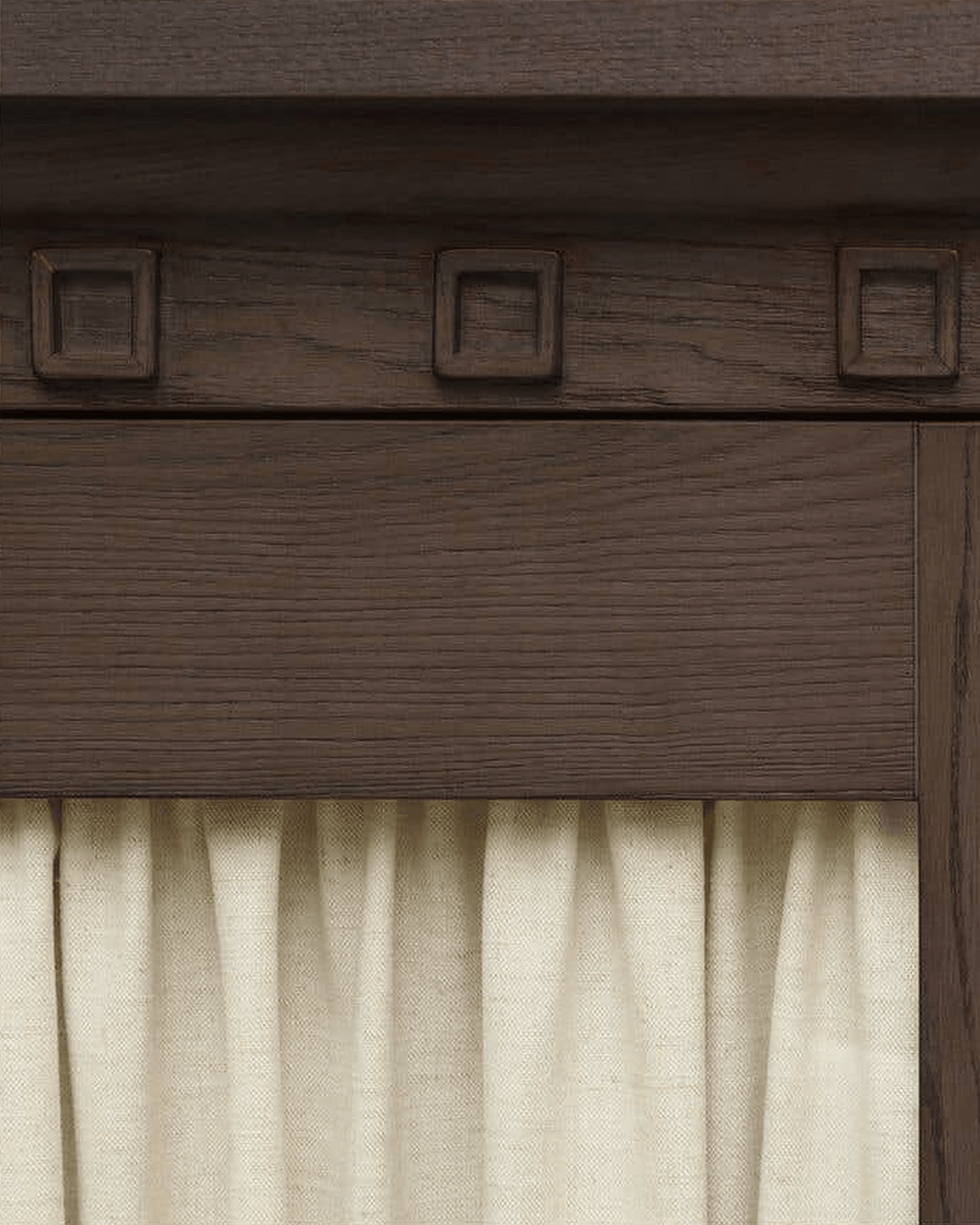 living room furniture modern mountain frame and door frame: solid ash cabinet Hello Norden - Olav Tall Cabinet Dark, detail view