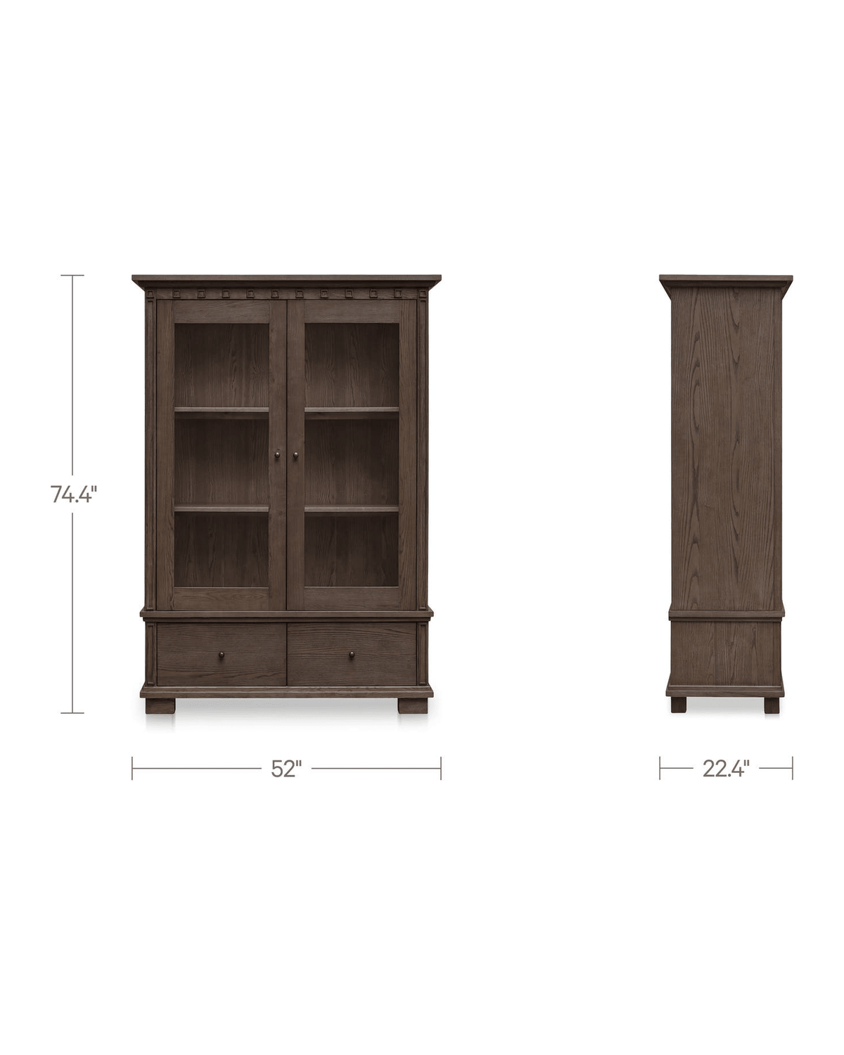 living room furniture modern mountain frame and door frame: solid ash cabinet Hello Norden - Olav Tall Cabinet Dark, dimensions