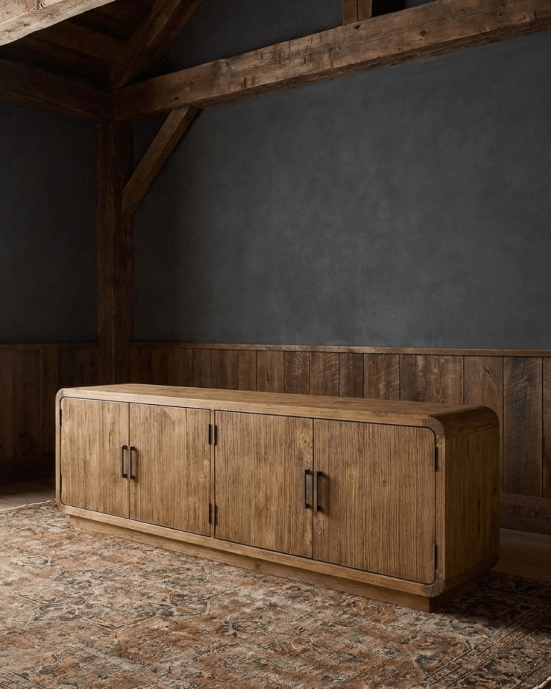 Broder Pine Wood Media Cabinet - Cabinets & Storage - Hello Norden