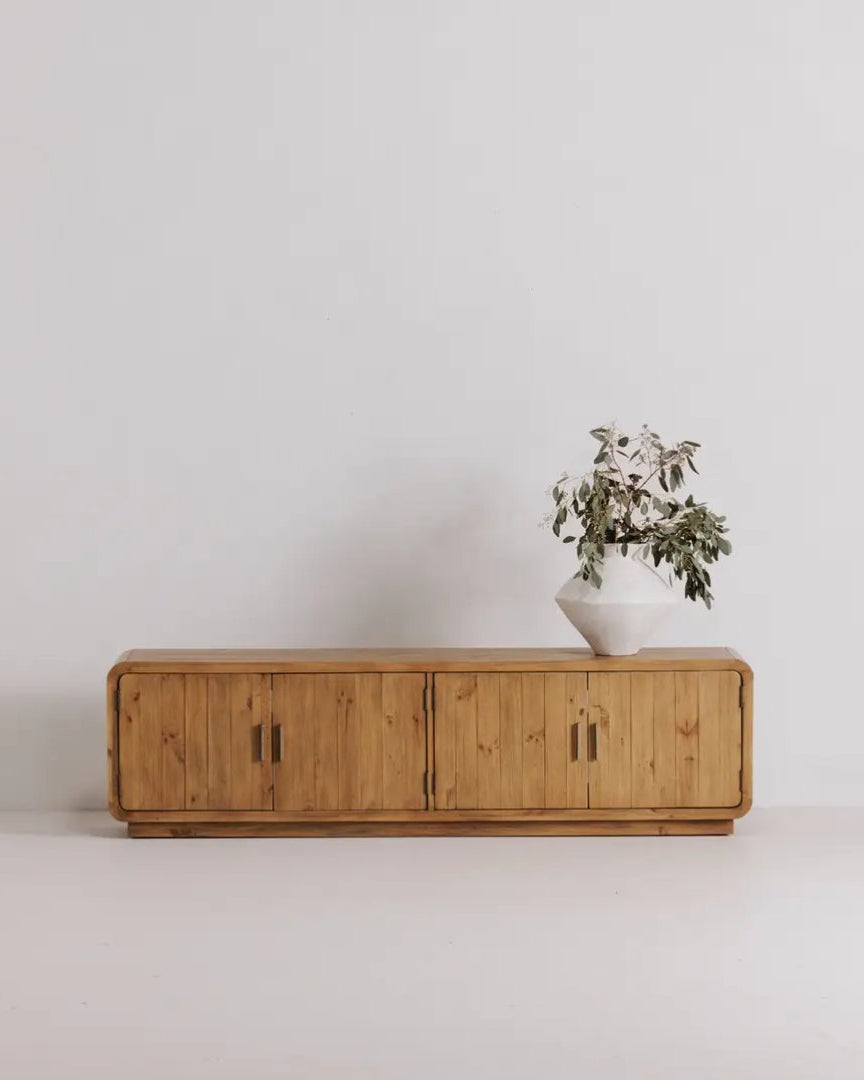 Broder Pine Wood Media Cabinet - Cabinets & Storage - Hello Norden