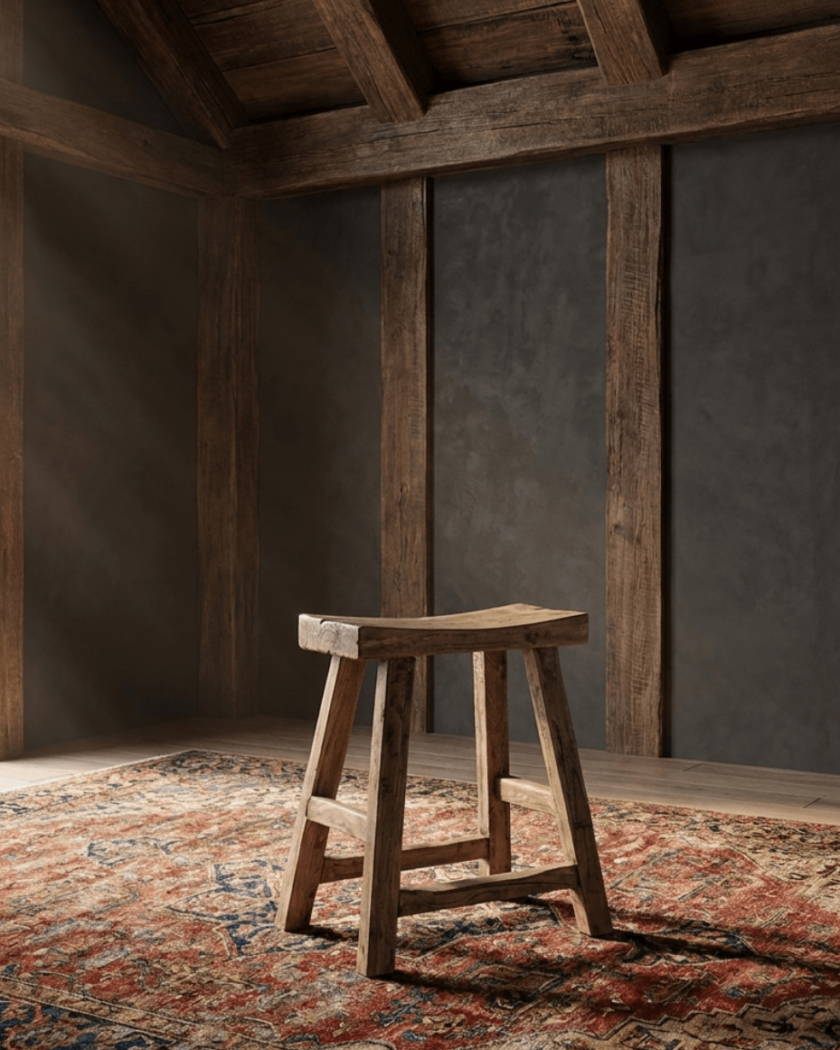 Karmina Reclaimed Wood Stool - Stools & Benches - Hello Norden