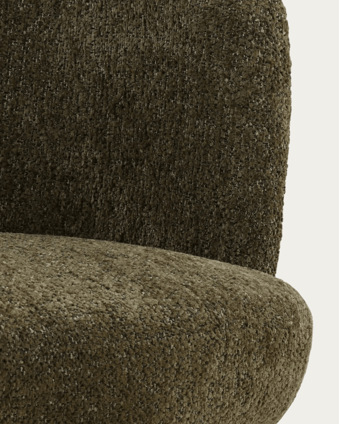 dining room furniture modern mountain woven chenille fabric dining chair Hello Norden - Ragna Swivel Dining Chair, detail view