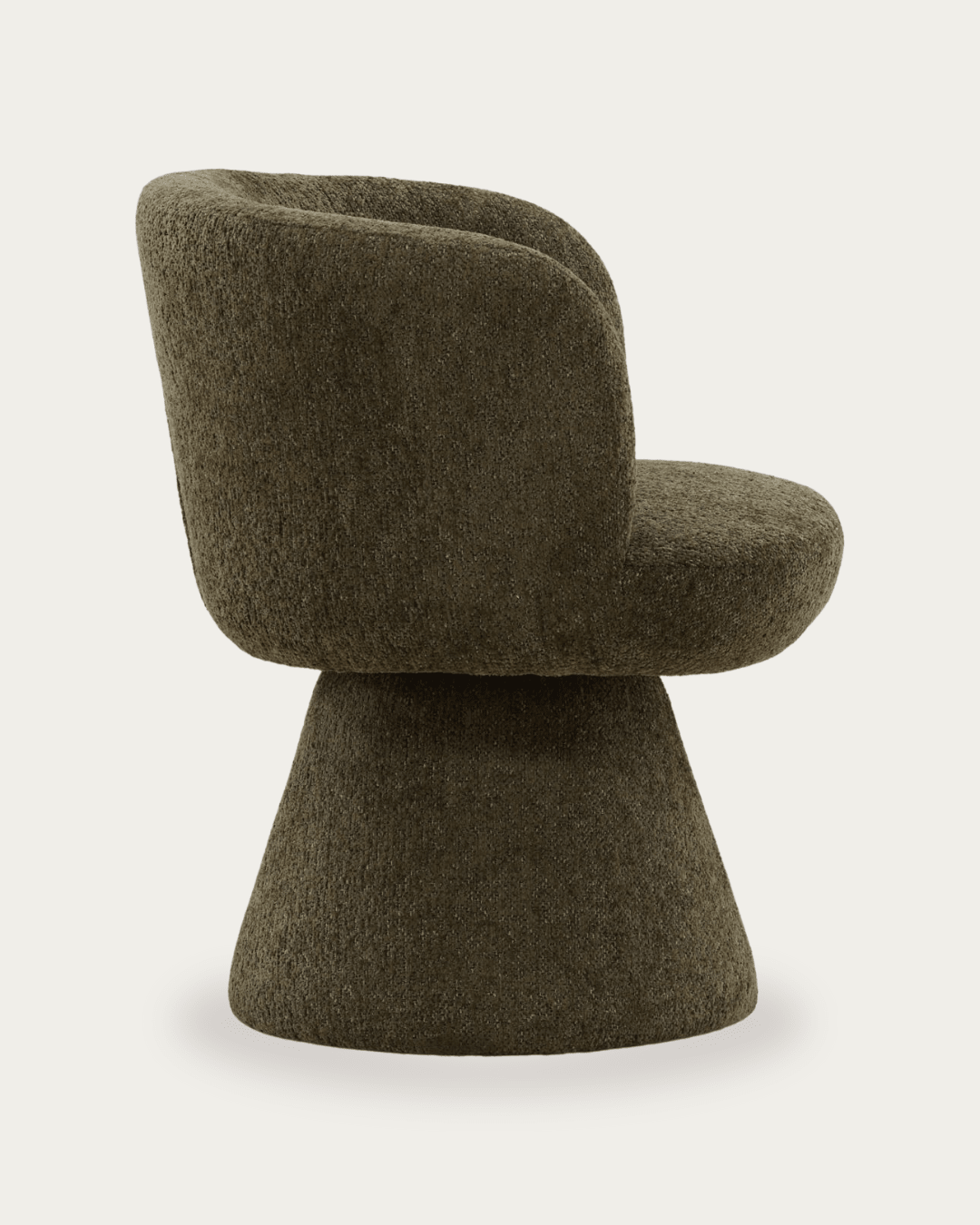 dining room furniture modern mountain woven chenille fabric dining chair Hello Norden - Ragna Swivel Dining Chair, detail view