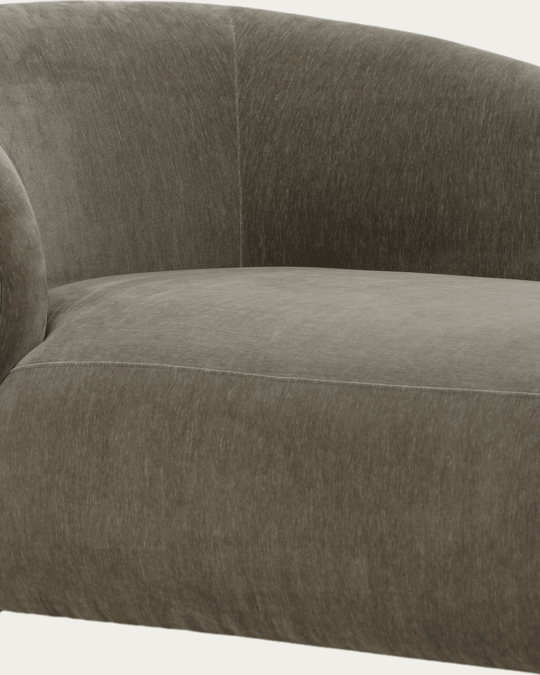 living room furniture modern mountain velvet fabric chaise Hello Norden - Yngvar Chaise, detail view