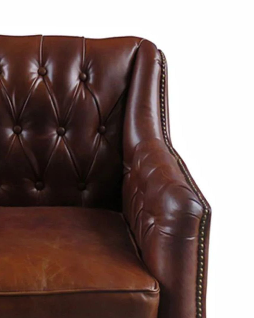 Alma Leather Chesterfield Chair - Arm Chairs, Recliners & Sleeper Chairs - Hello Norden