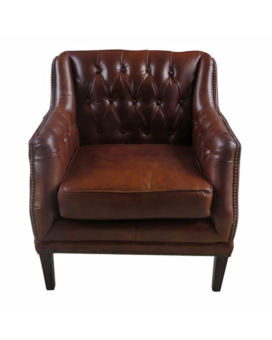 Alma Leather Chesterfield Chair - Arm Chairs, Recliners & Sleeper Chairs - Hello Norden