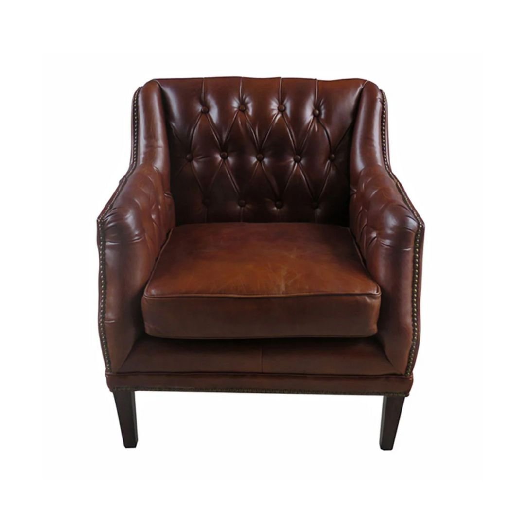 Alma Leather Chesterfield Chair - Arm Chairs, Recliners & Sleeper Chairs - Hello Norden