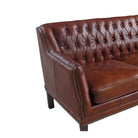 Alma Leather Chesterfield Loveseat - Loveseat - Hello Norden