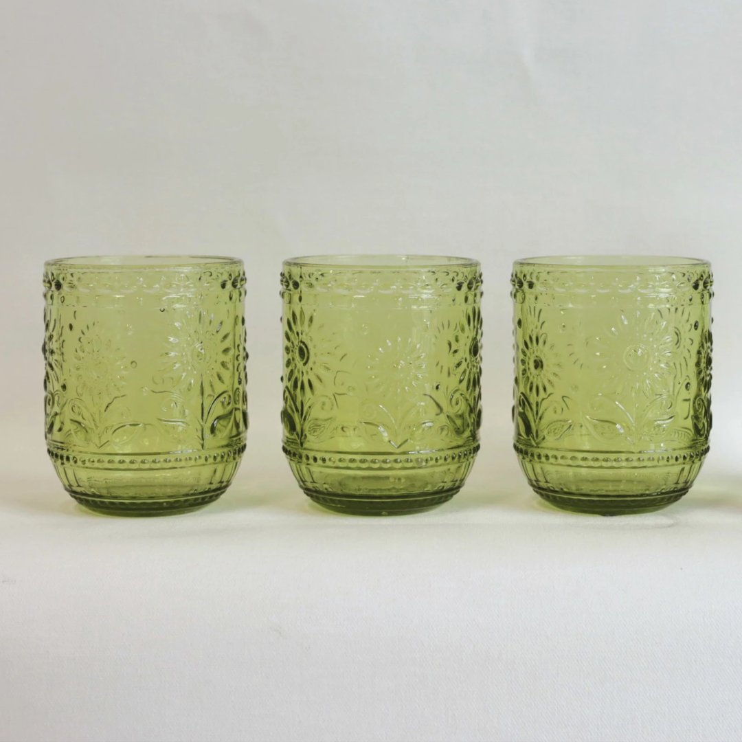 Amber Embossed Drinking Glass - Glassware & Mugs - Hello Norden