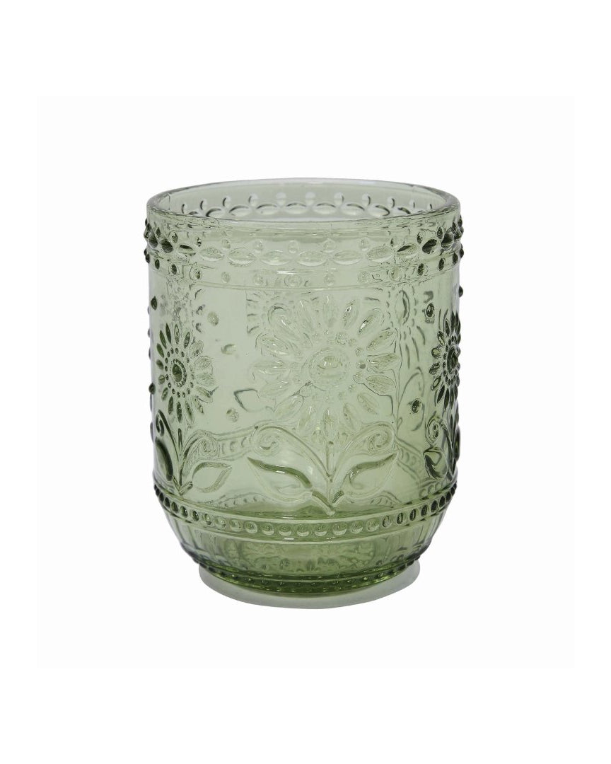 Amber Embossed Drinking Glass - Glassware & Mugs - Hello Norden