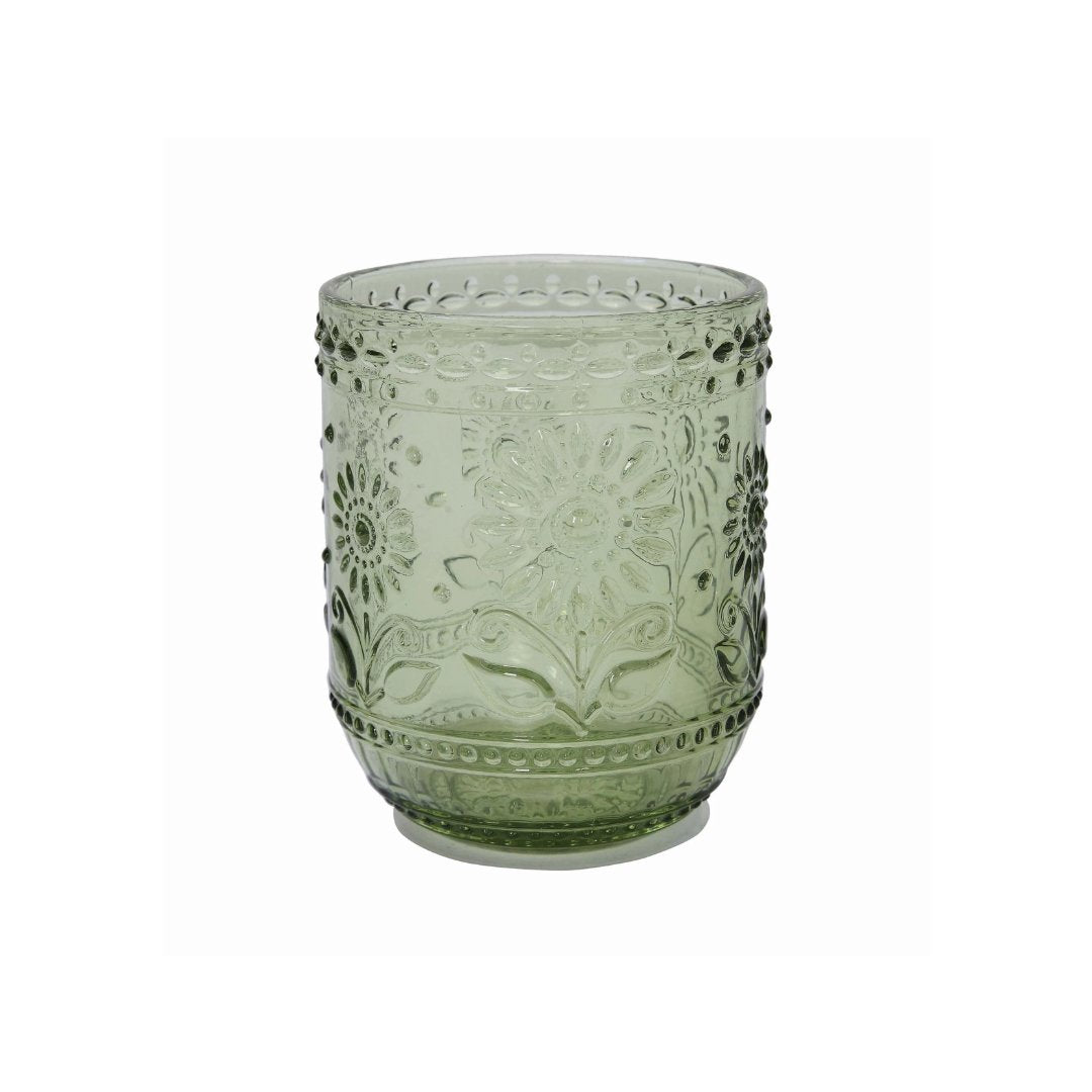 Amber Embossed Drinking Glass - Glassware & Mugs - Hello Norden