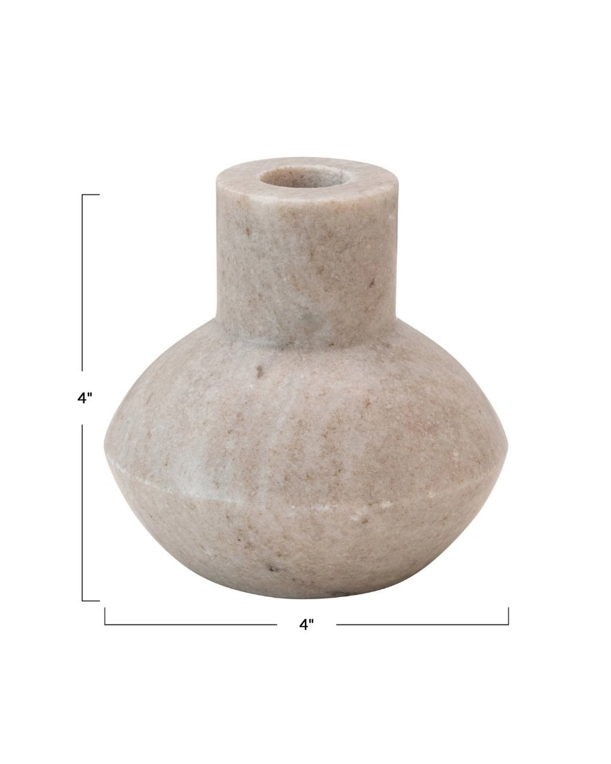 Betty Marble Taper Holder - Candle Holders - Hello Norden