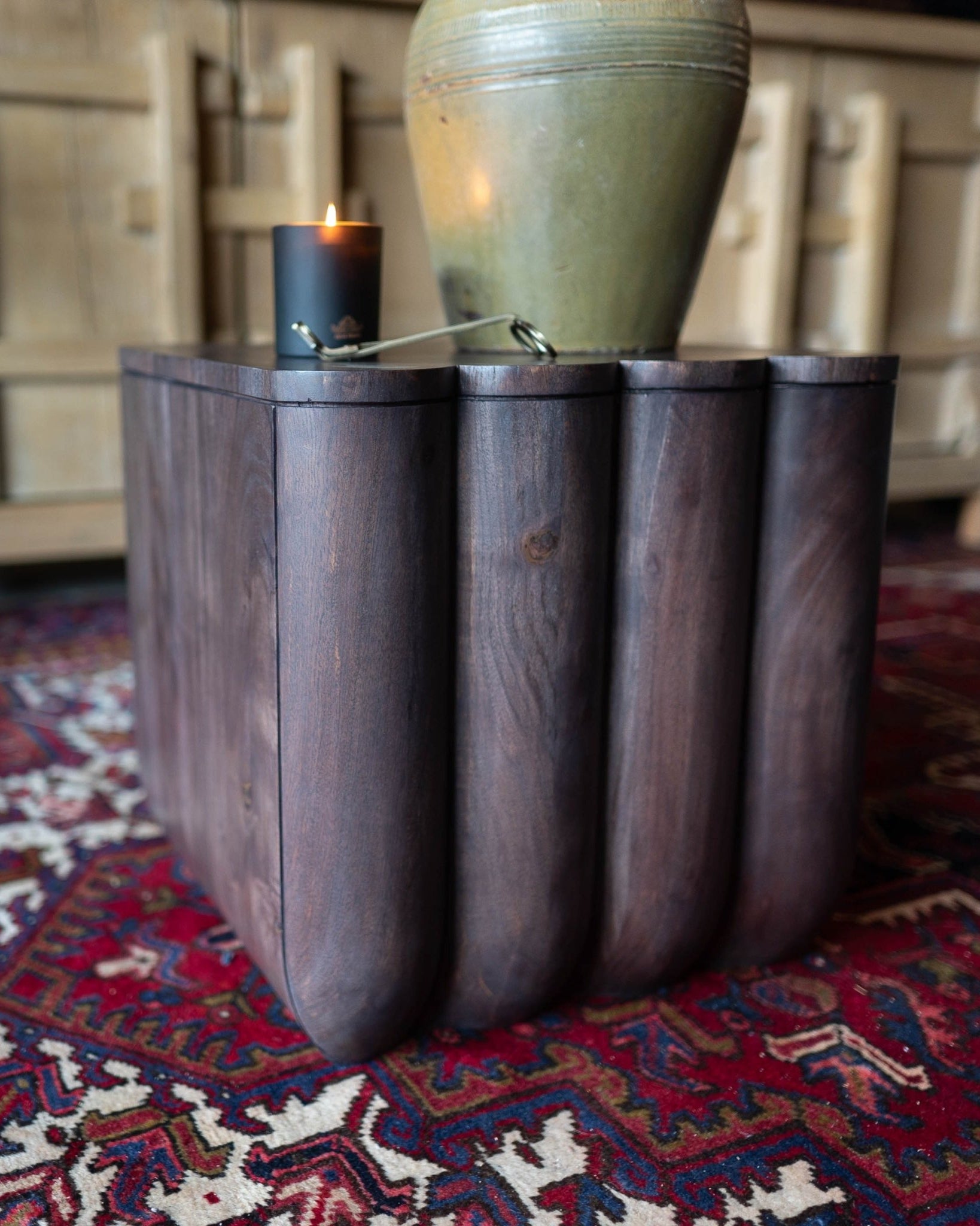 Bo Walnut Fluted End Table - Side Table - Hello Norden