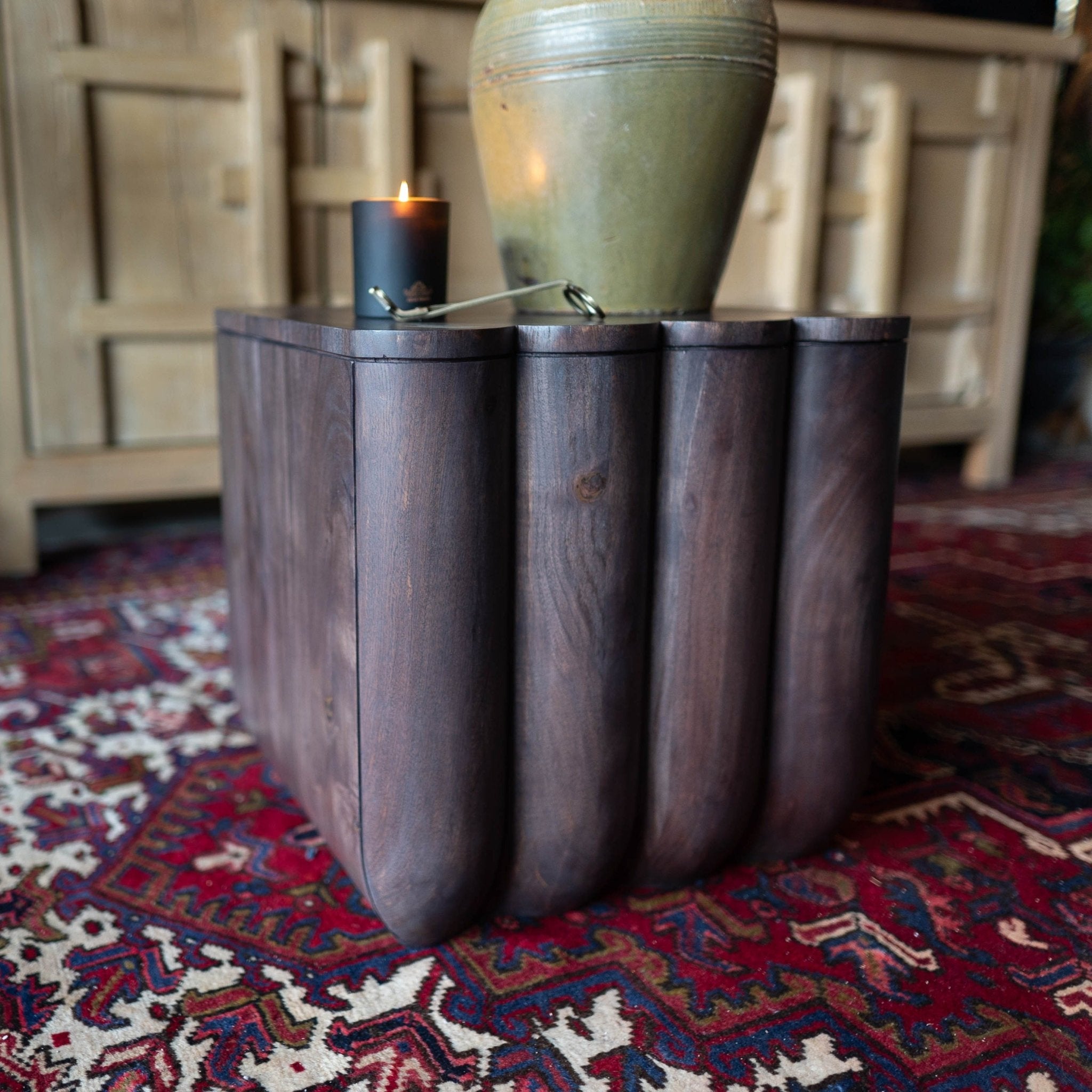 Bo Walnut Fluted End Table - Side Table - Hello Norden