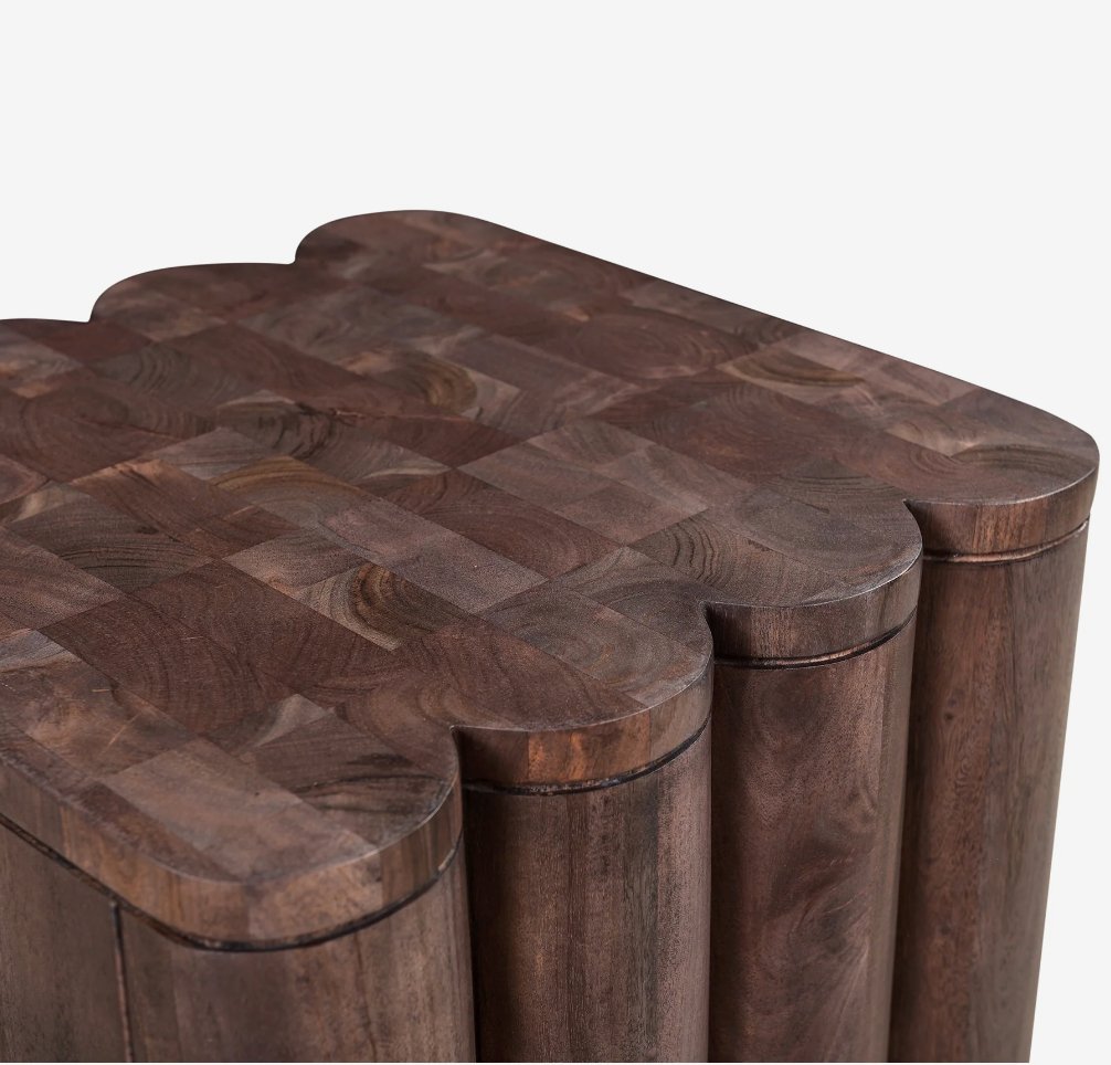 Bo Walnut Fluted End Table - Side Table - Hello Norden