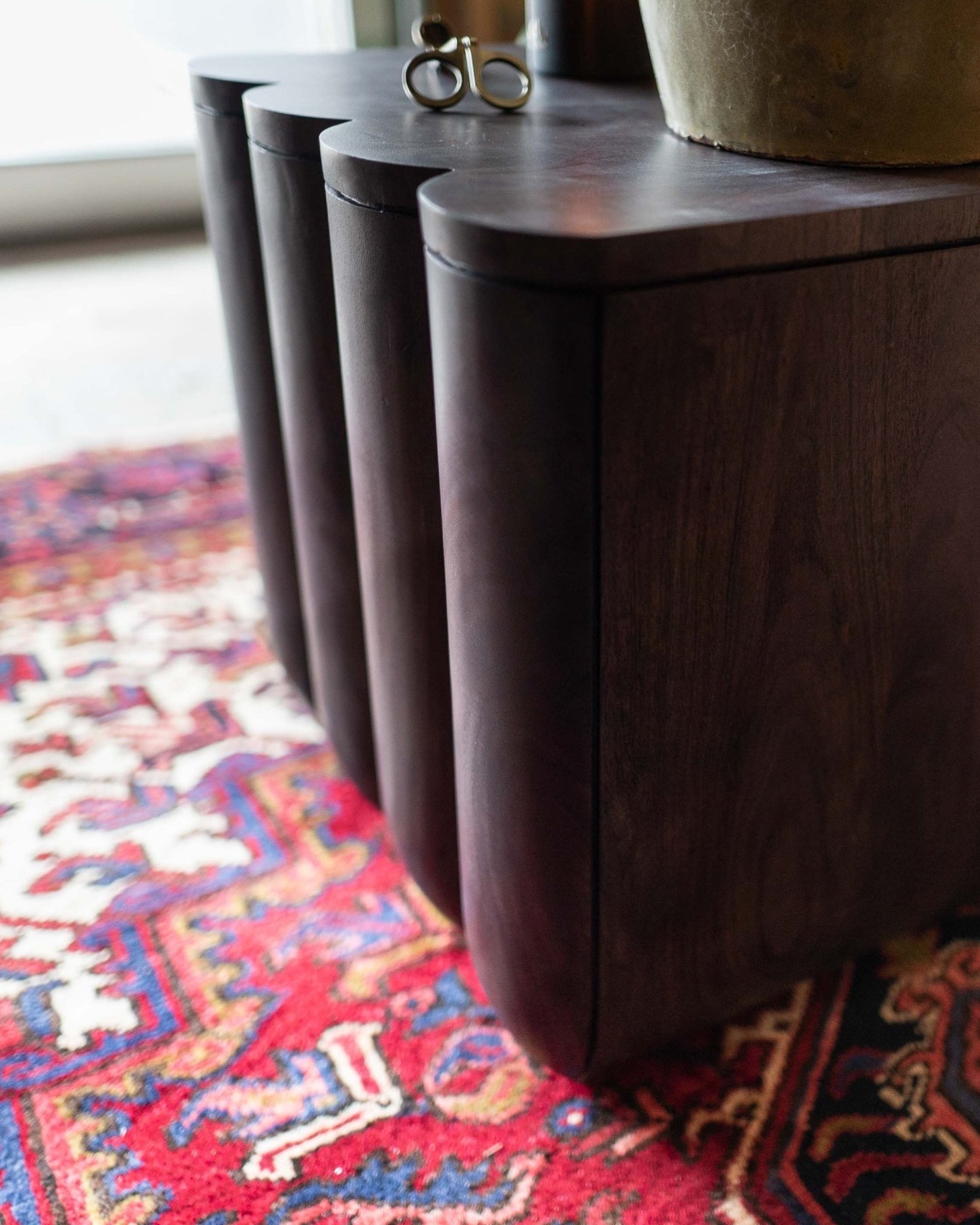 Bo Walnut Fluted End Table - Side Table - Hello Norden
