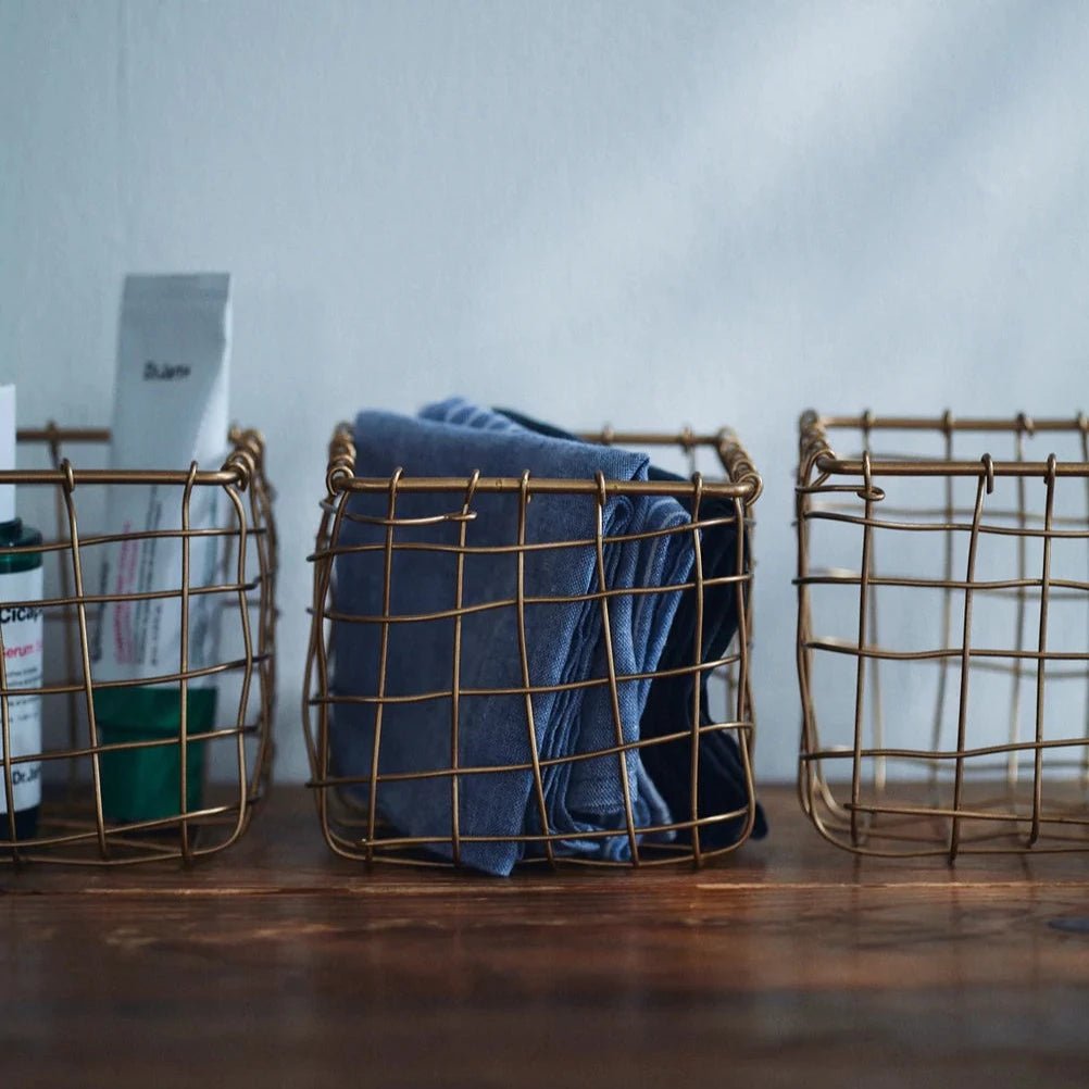 Brass Basket - Baskets & Storage - Hello Norden