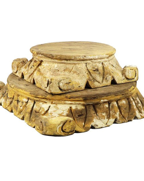 Carved Pillar Base - Sculptures & Statues - Hello Norden