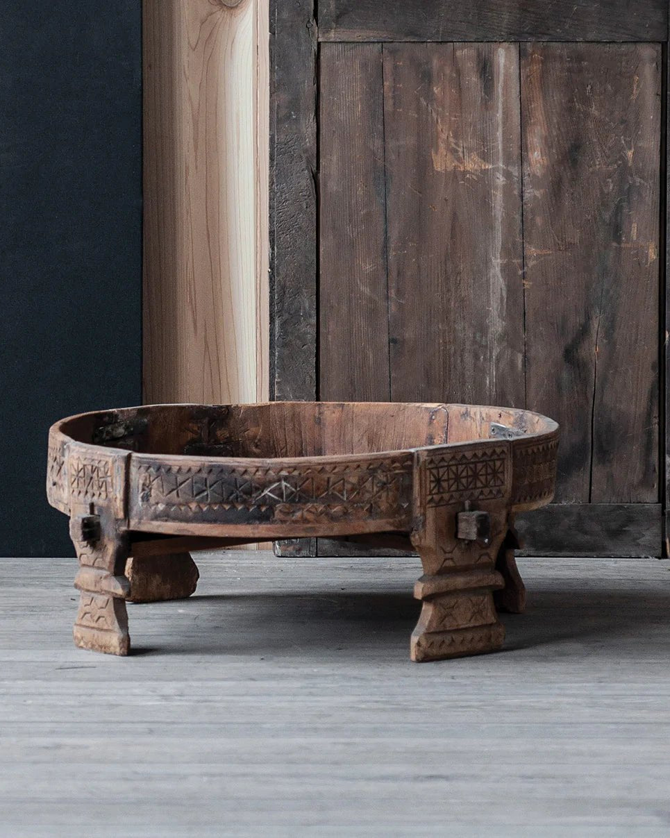 Carved Village Grinding Table - Decorative Objects - Hello Norden