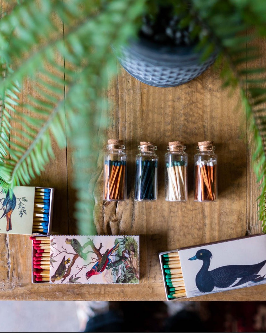 Colorful Matches in Medium Glass Corked Vial - Candles & Scents - Hello Norden